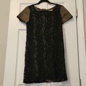 Black Lace Overlay Dress French Connectiom